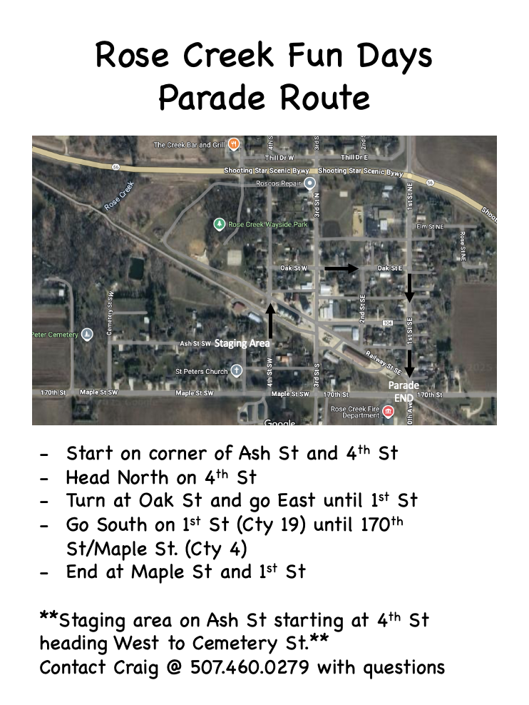 RC Fun Days Parade Route 2025